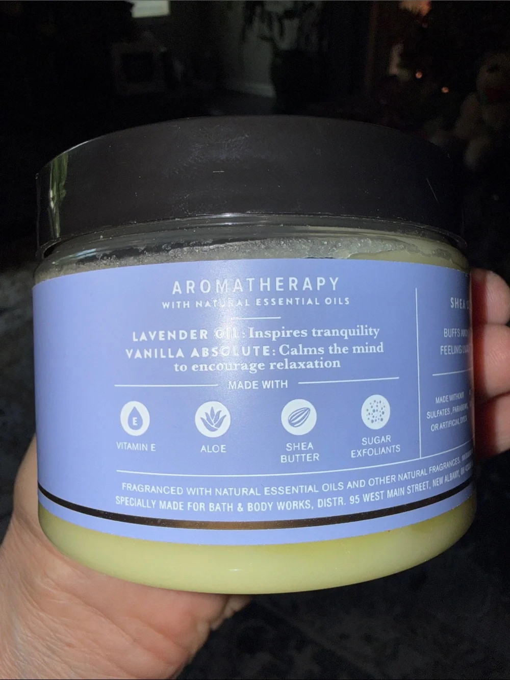 Bath & Body Works Aromatherapy Lavender + Vanilla Shea Sugar Body Scrub - Purple